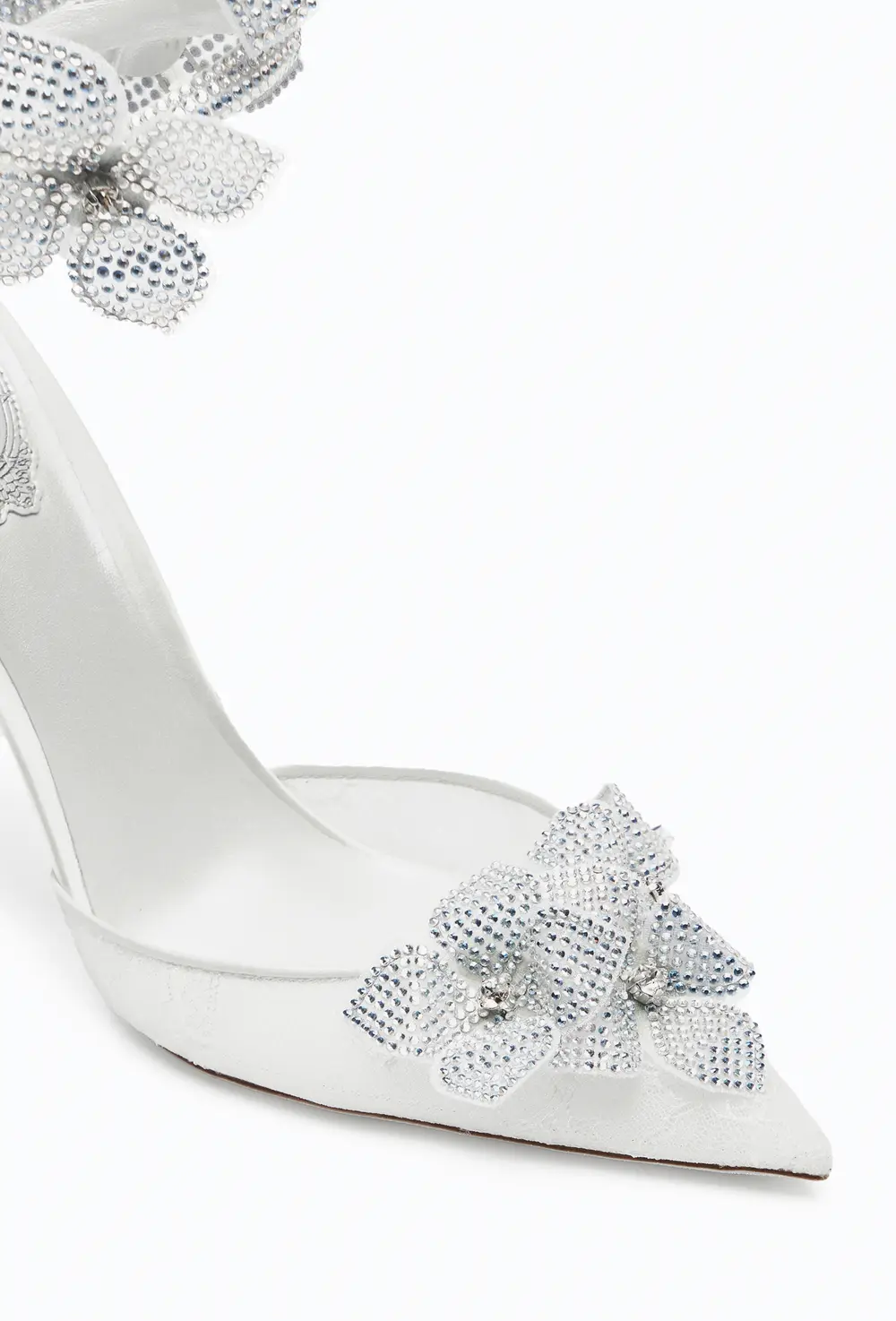 Rene Caovilla Floriane White Pump 105