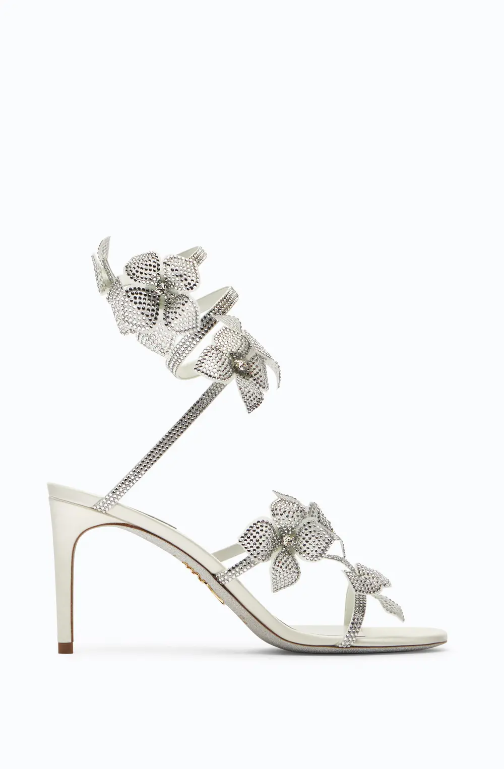 Rene Caovilla Floriane White Sandal 80