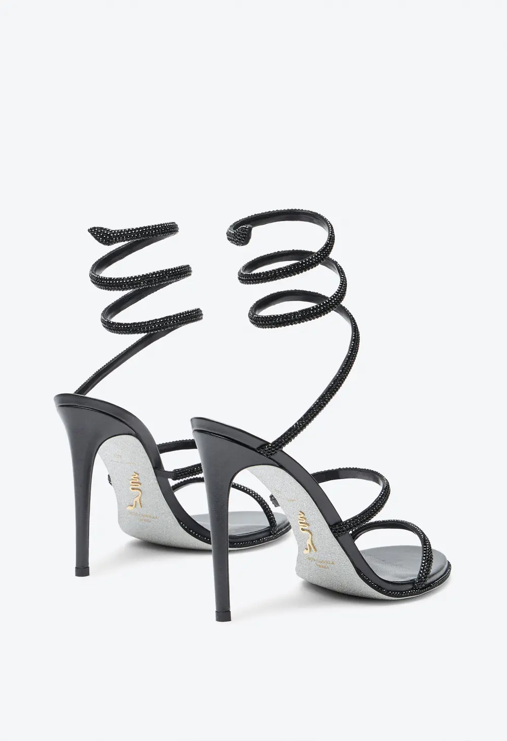 Rene Caovilla CLEO BLACK SANDAL 105
