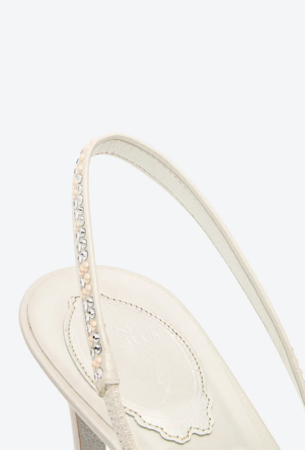 Rene Caovilla PEARL WHITE SLINGBACK 80
