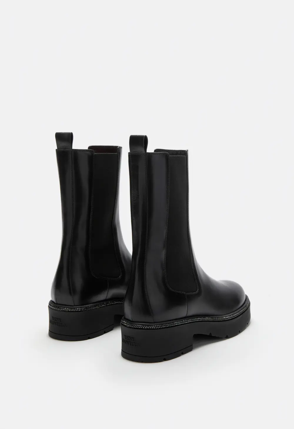 Rene Caovilla BIKA BLACK ANKLE BOOT WITH CRYSTALS 50