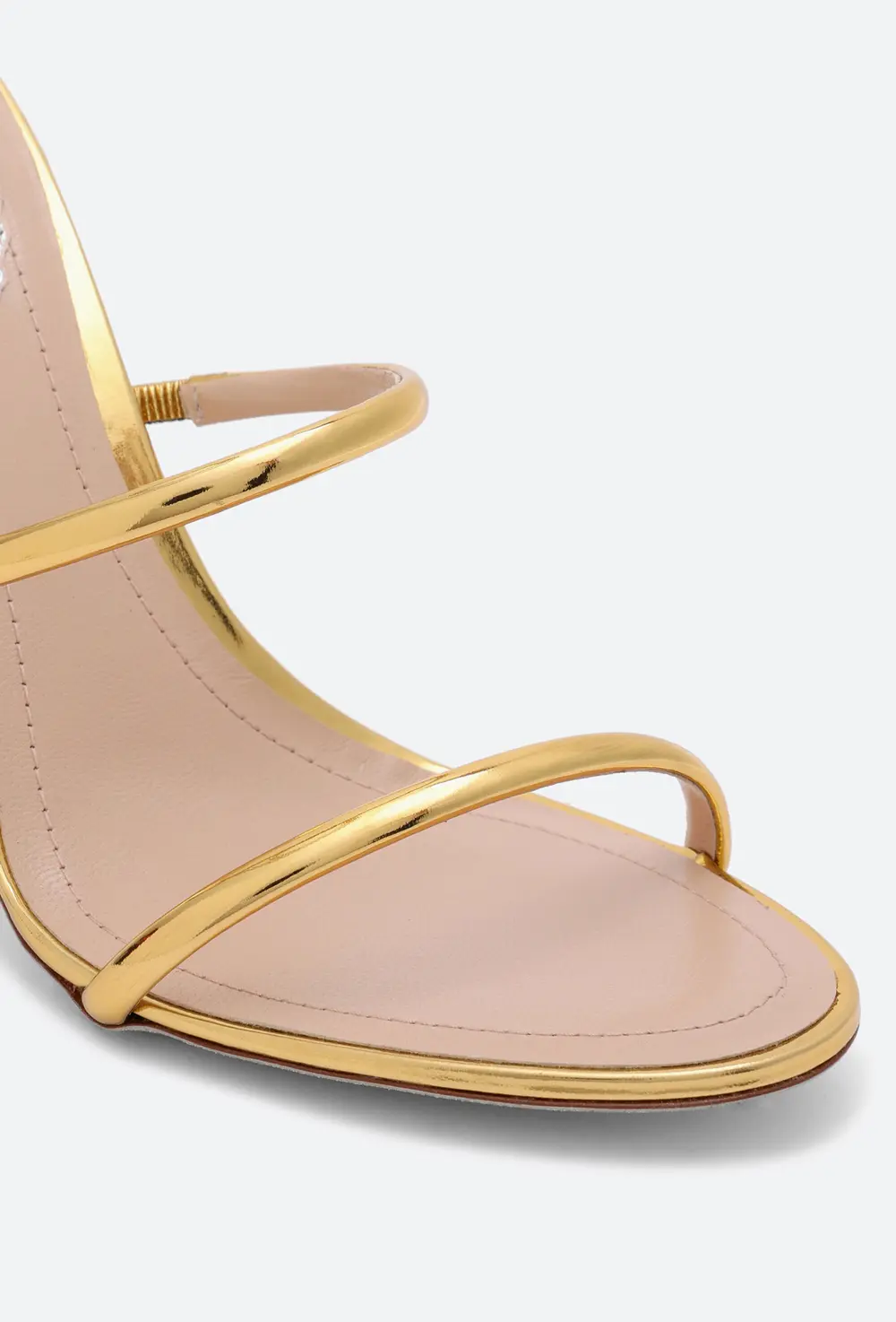 Rene Caovilla CLEO METALLIC DARK GOLD MIRROR CALF SANDAL