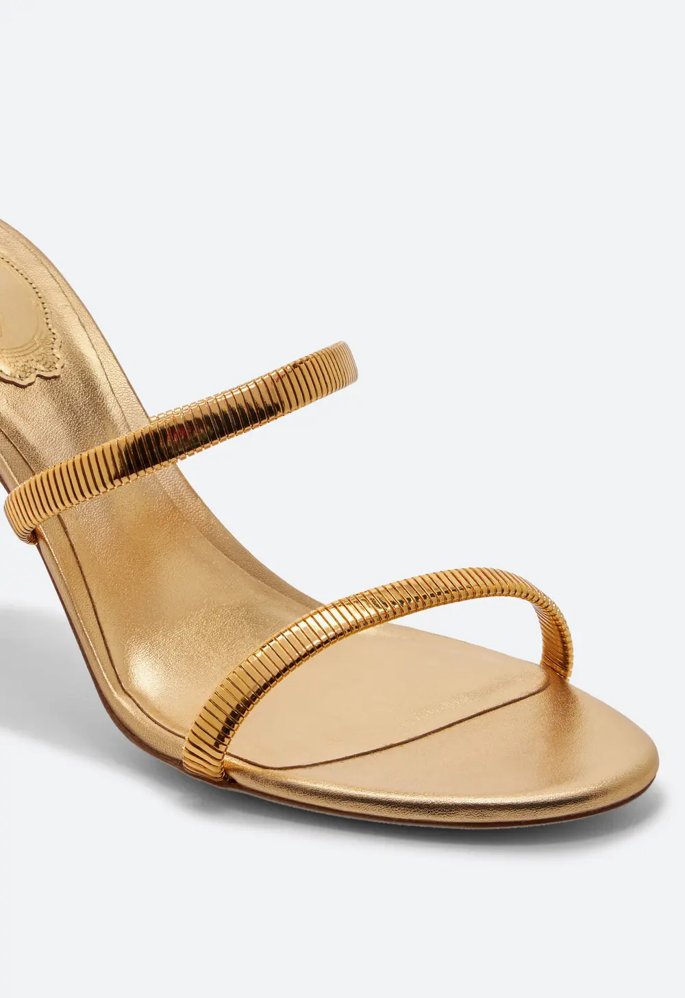 Rene Caovilla JUNIPER METALLIC GOLD SANDAL 80