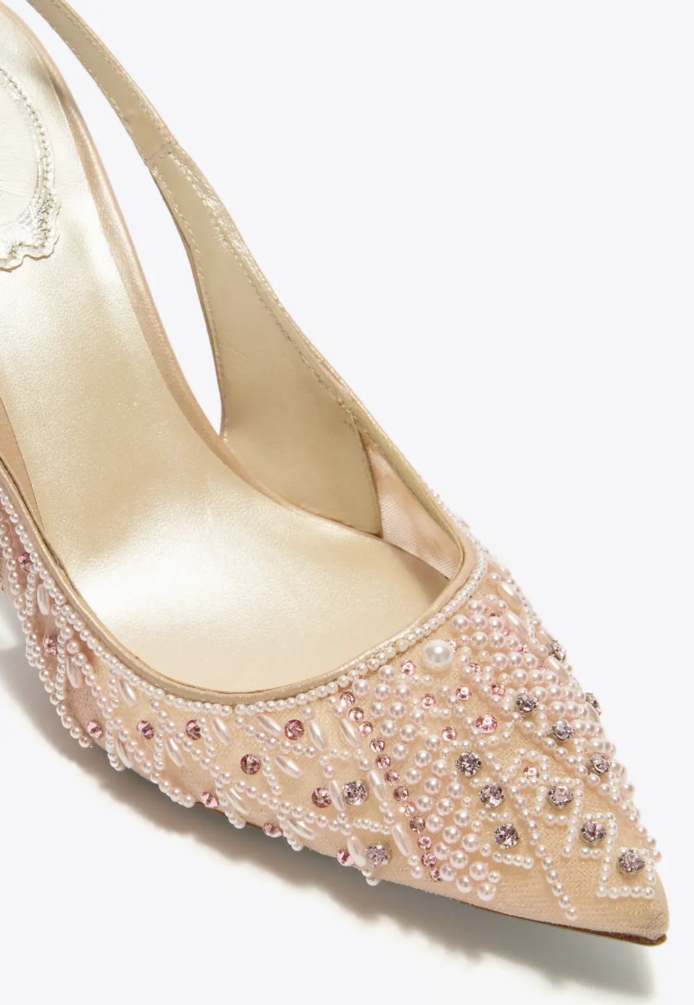 Rene Caovilla LOVELY POWDER PINK SLINGBACK 80