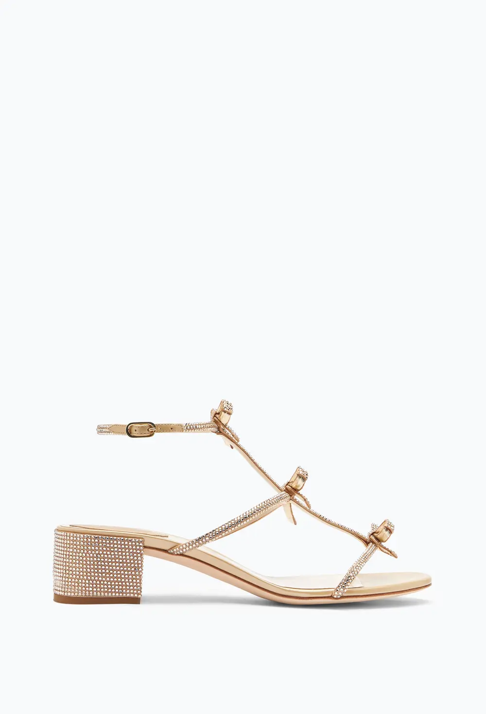 Rene Caovilla Caterina Crystal Beige Sandal 40
