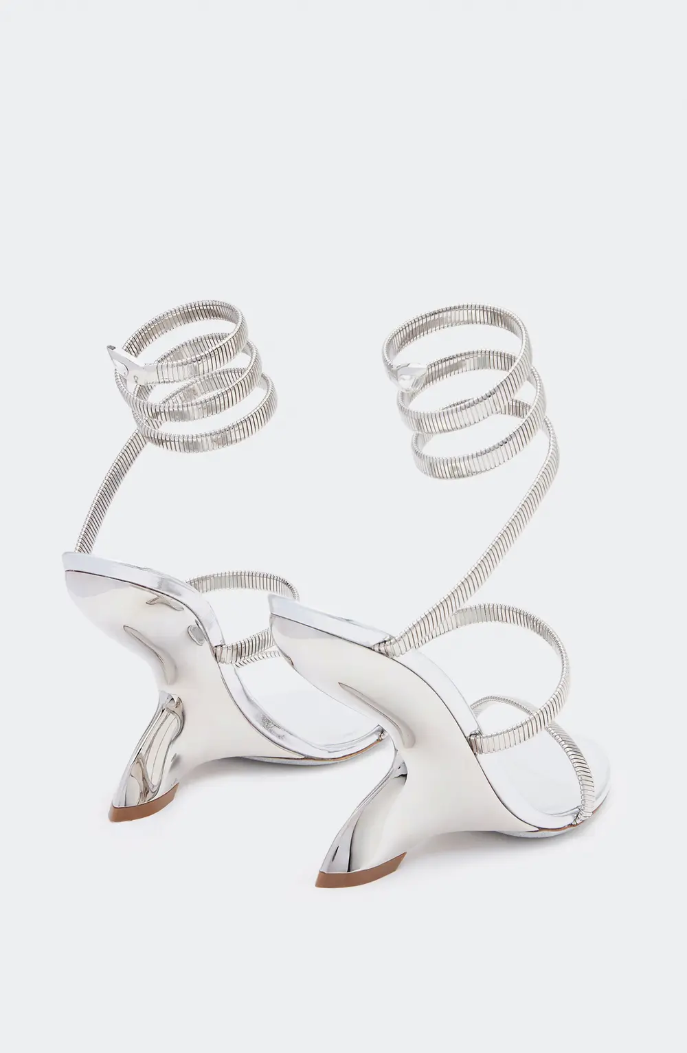Rene Caovilla Symphony Mirrored Silver Sandal 105