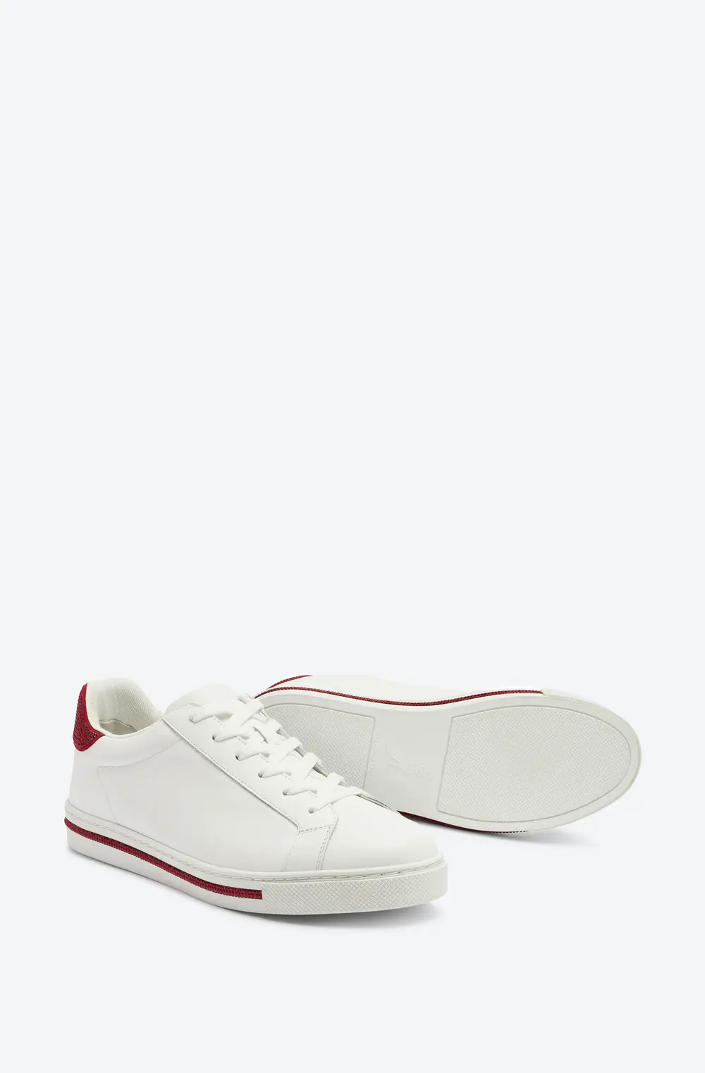 Rene Caovilla Xtra Crystal White-Red Sneaker 15