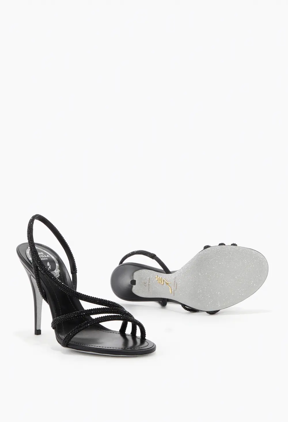 Rene Caovilla ERIN BLACK SANDAL 100