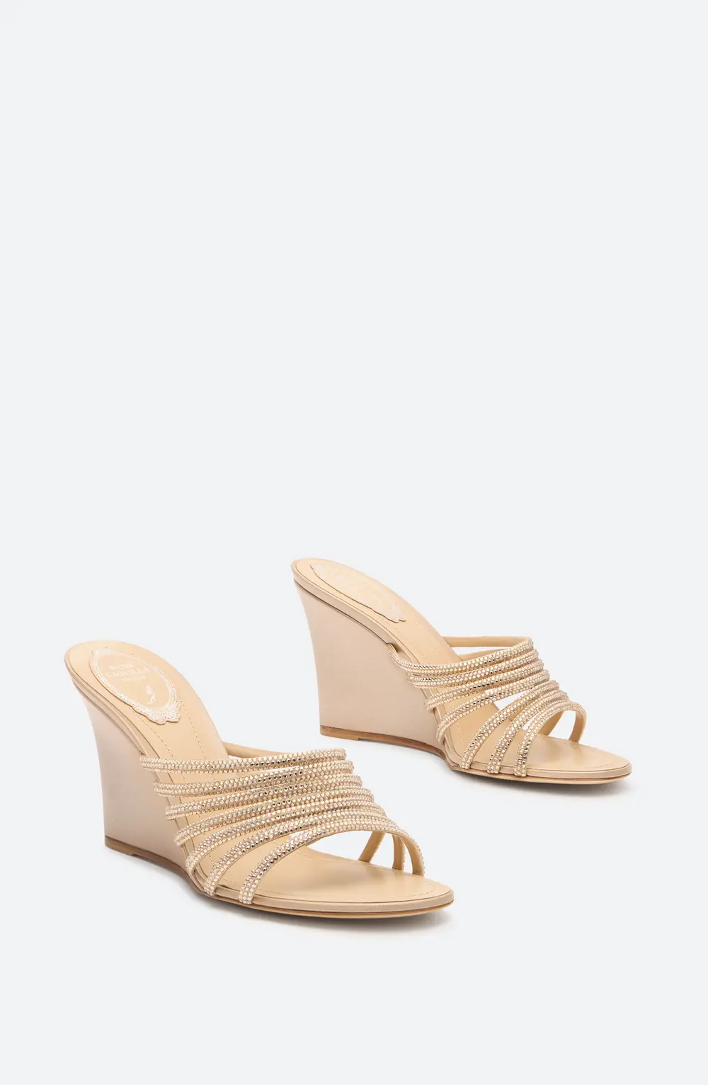 Rene Caovilla FULL TRIM POWDER PINK MULE 80