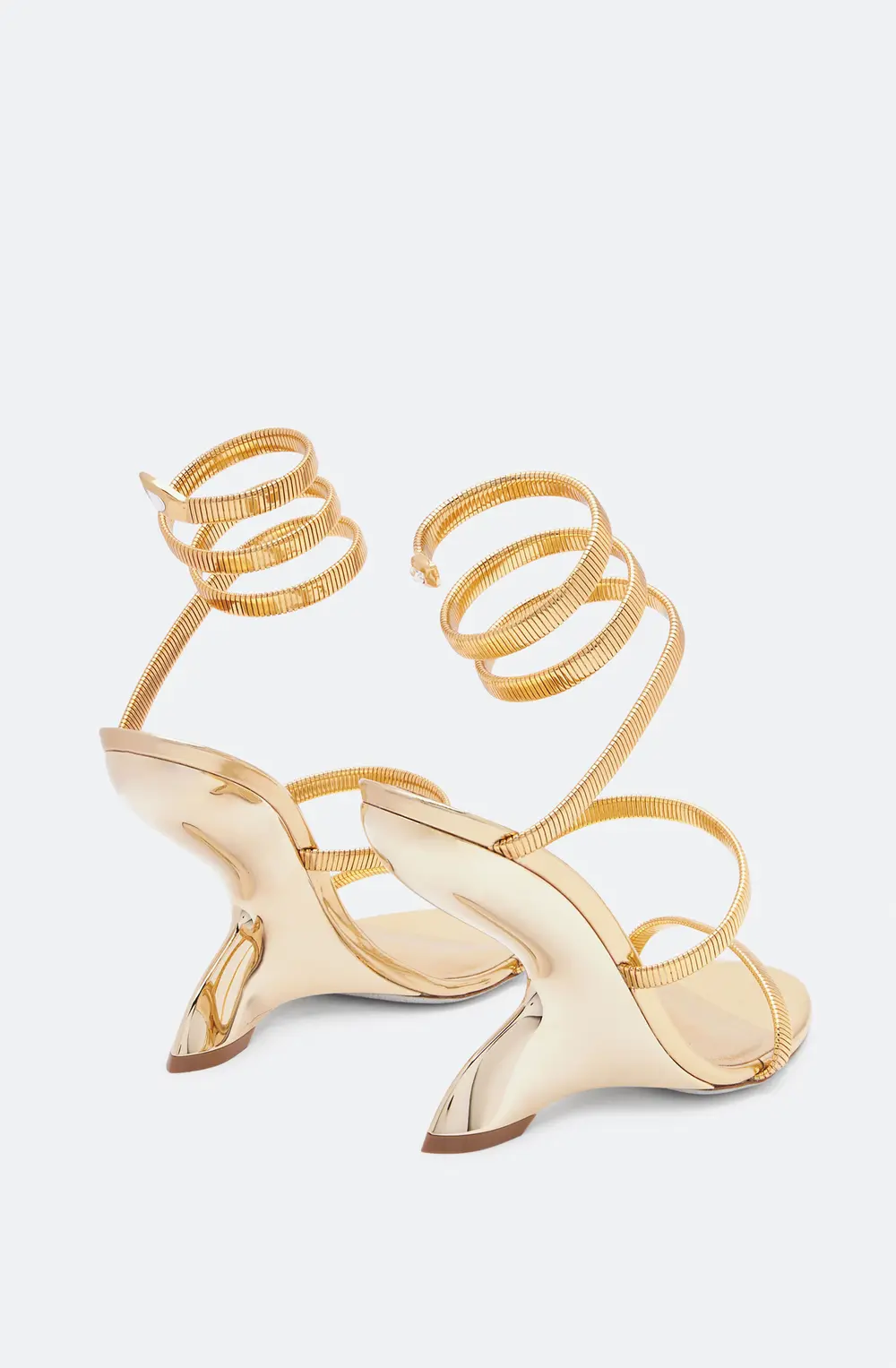 Rene Caovilla Symphony Mirrored Gold Sandal 105