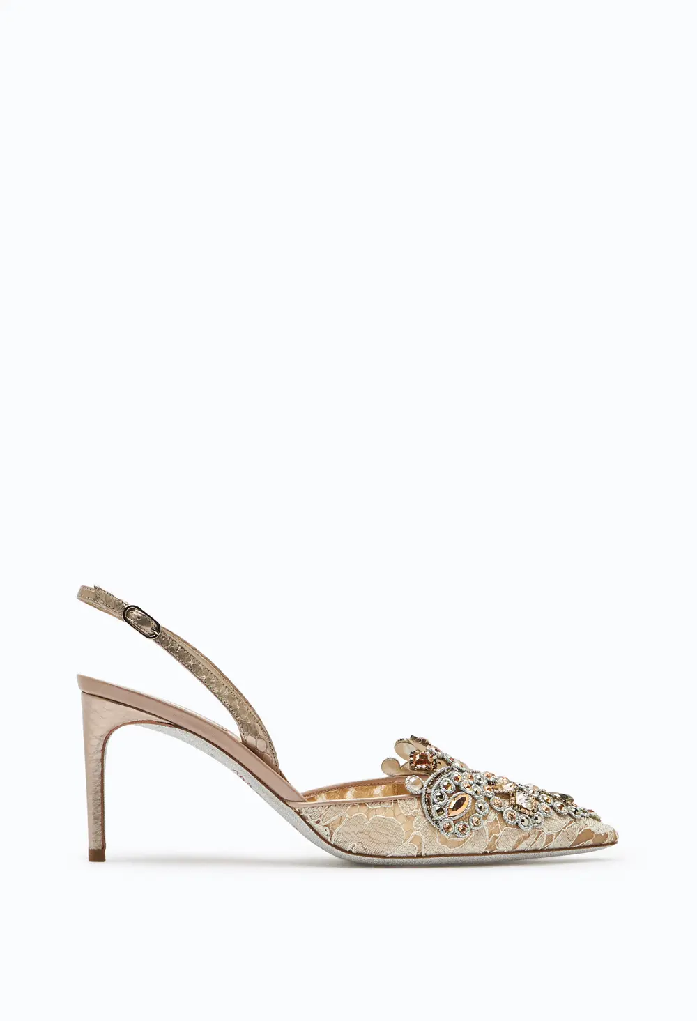 Rene Caovilla Veneziana Lace Slingbacks 75
