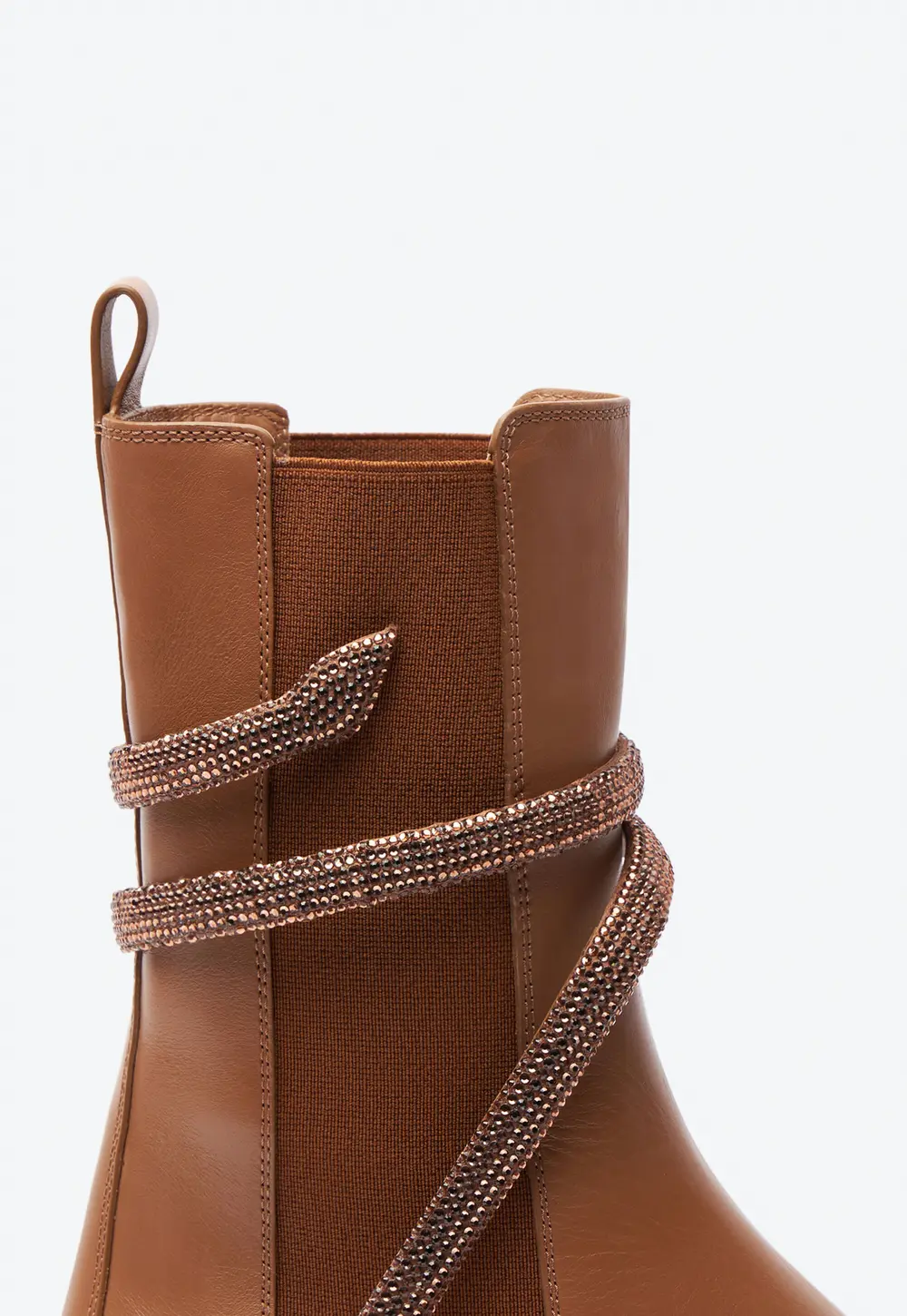 Rene Caovilla Cleo Crystal Hazelnut Bootie 25