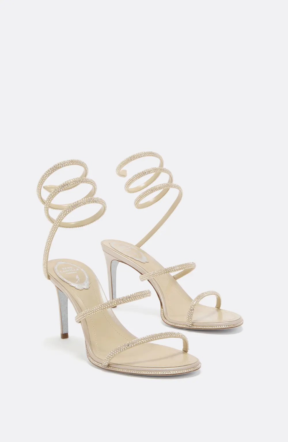 Rene Caovilla CLEO CHAMPAGNE SANDAL 80