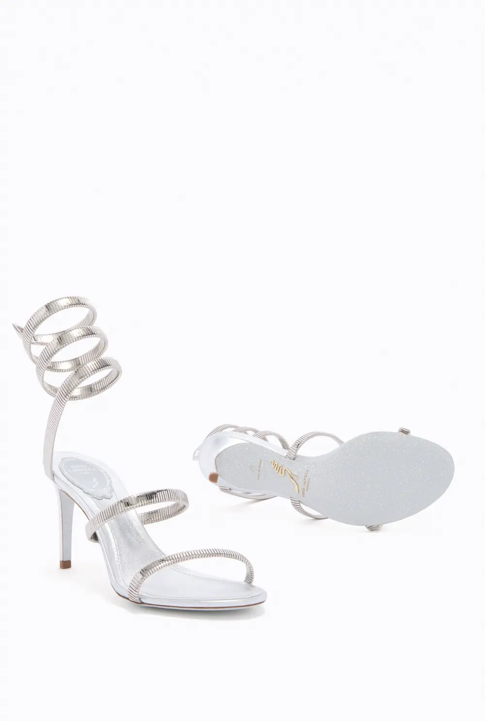 Rene Caovilla JUNIPER SILVER SANDAL 80