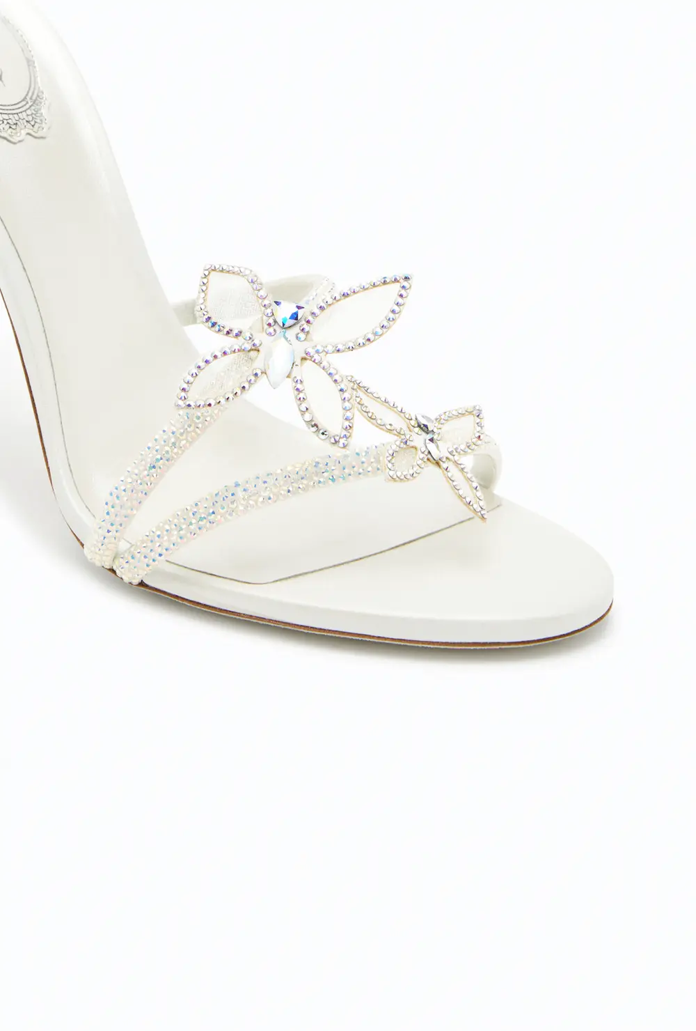Rene Caovilla Margot white sandal with butterflies 105