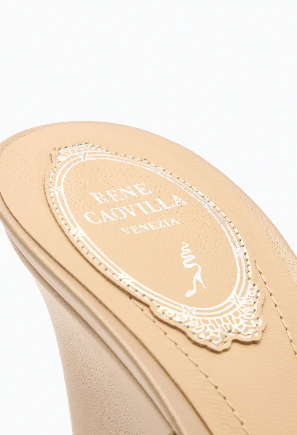 Rene Caovilla FULL TRIM POWDER PINK MULE 80