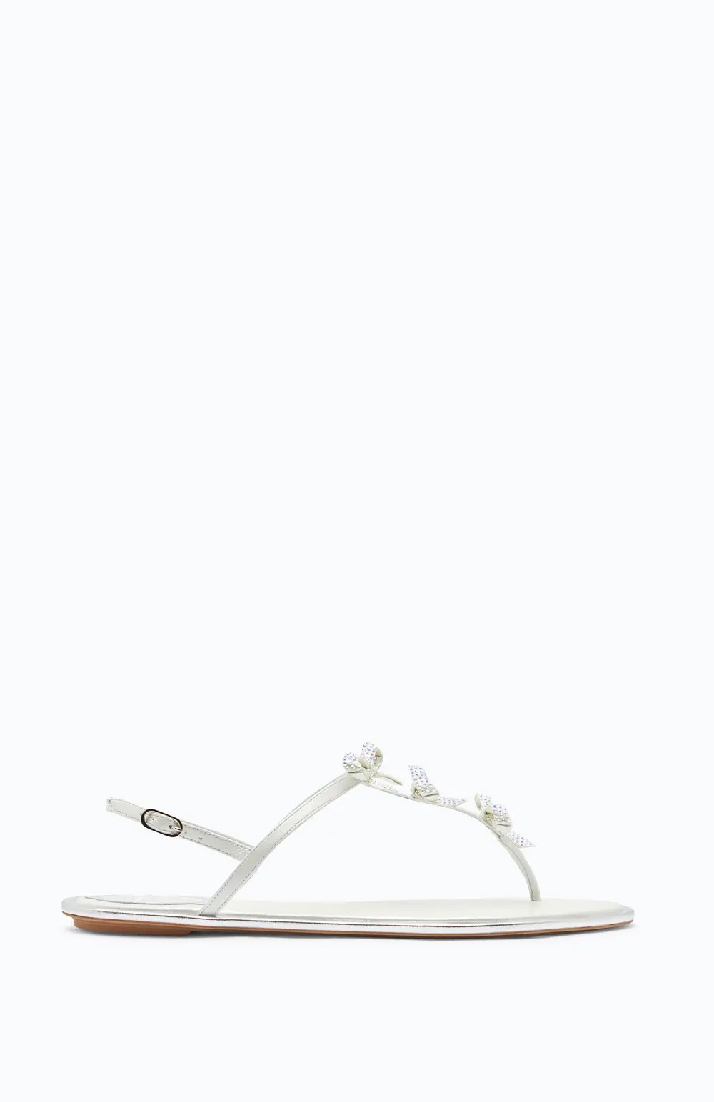 Rene Caovilla Caterina White Thong Sandal 10