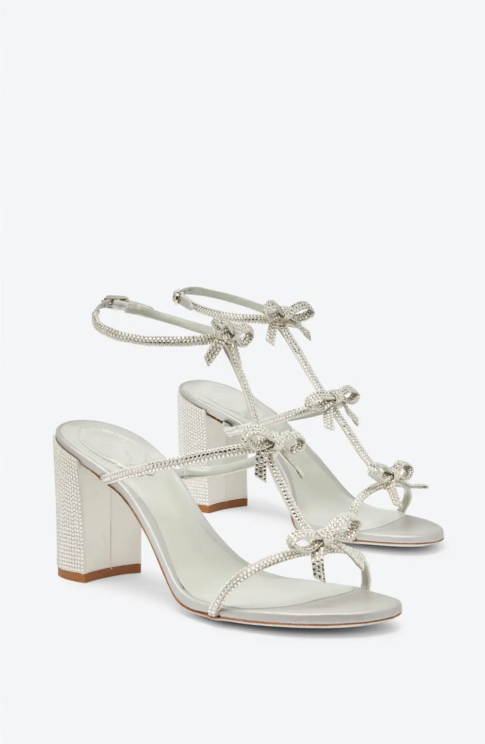 Rene Caovilla Caterina Silver Sandal With Crystals 80