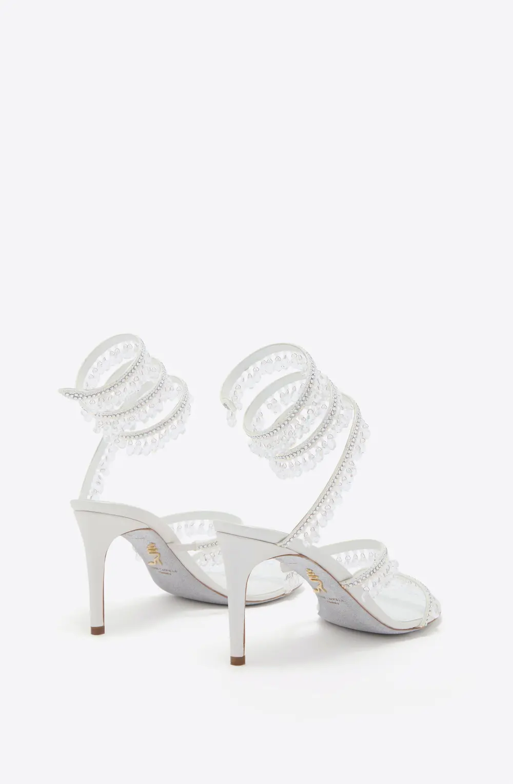 Rene Caovilla CHANDELIER WHITE SANDAL 80