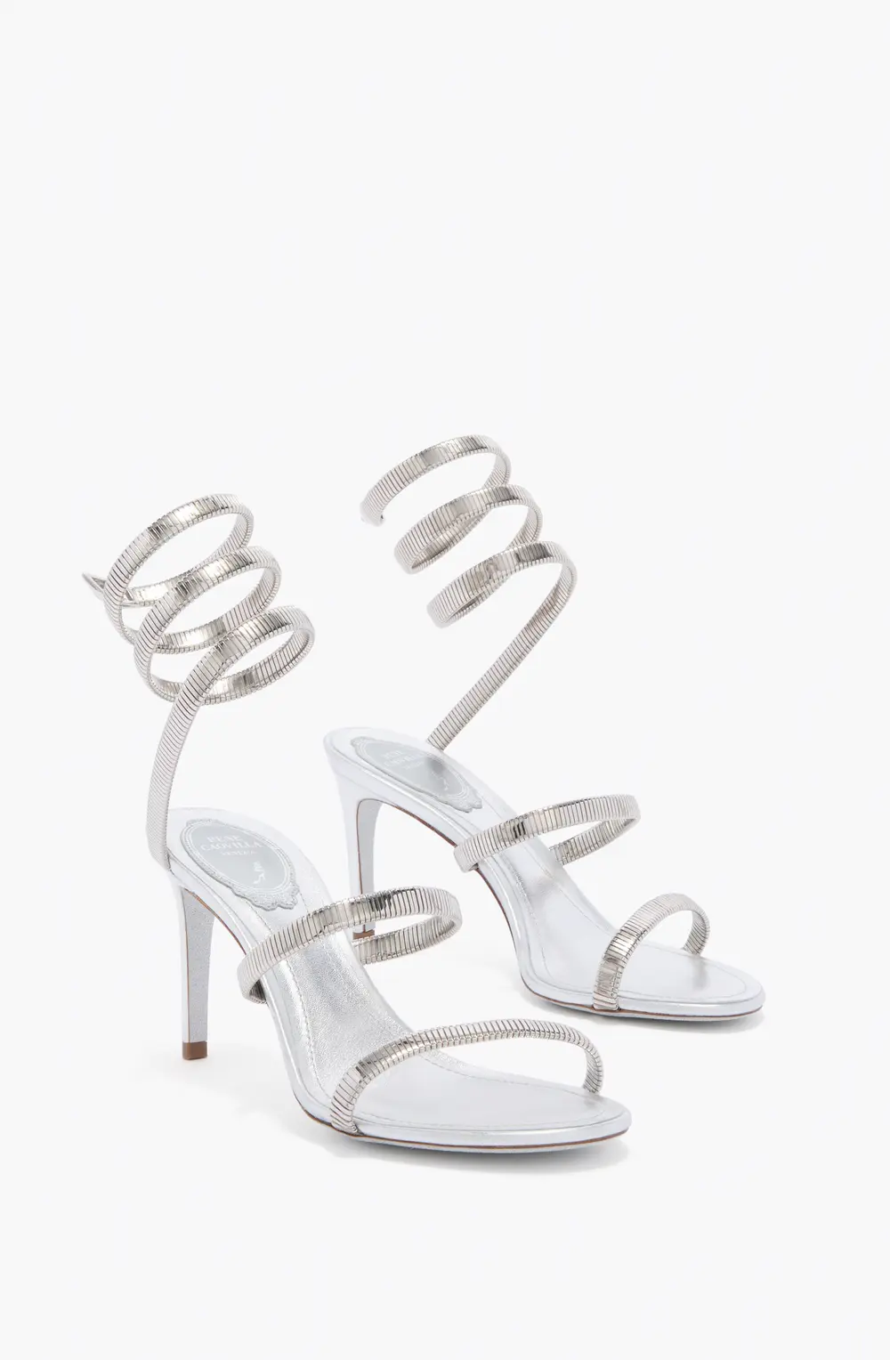 Rene Caovilla JUNIPER SILVER SANDAL 80