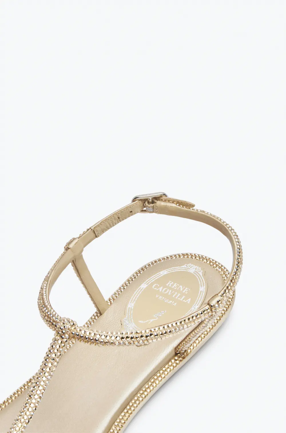 Rene Caovilla DIANA CRYSTAL BEIGE SANDAL 10