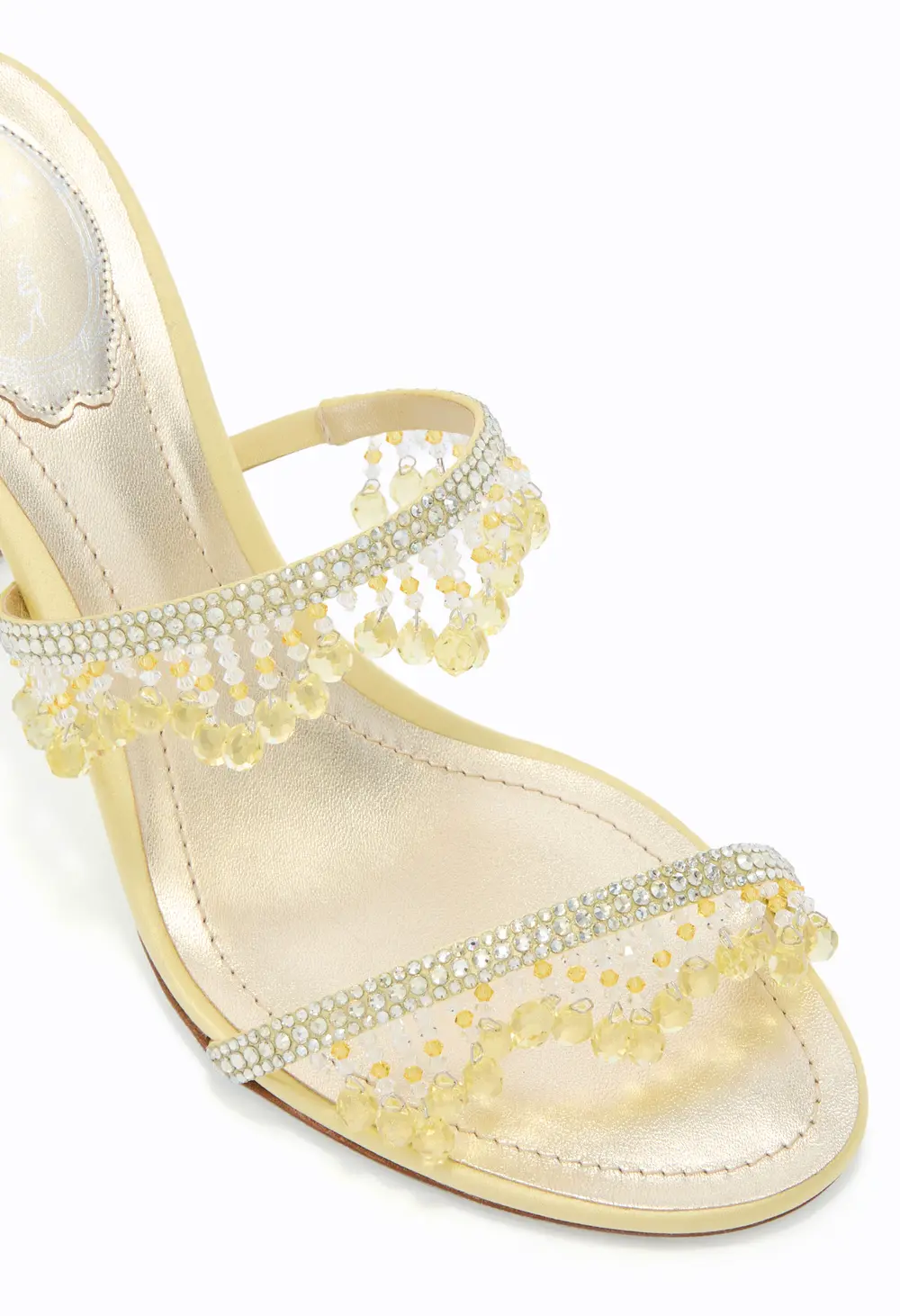 Rene Caovilla JAHANARA BUTTER YELLOW MULE 80