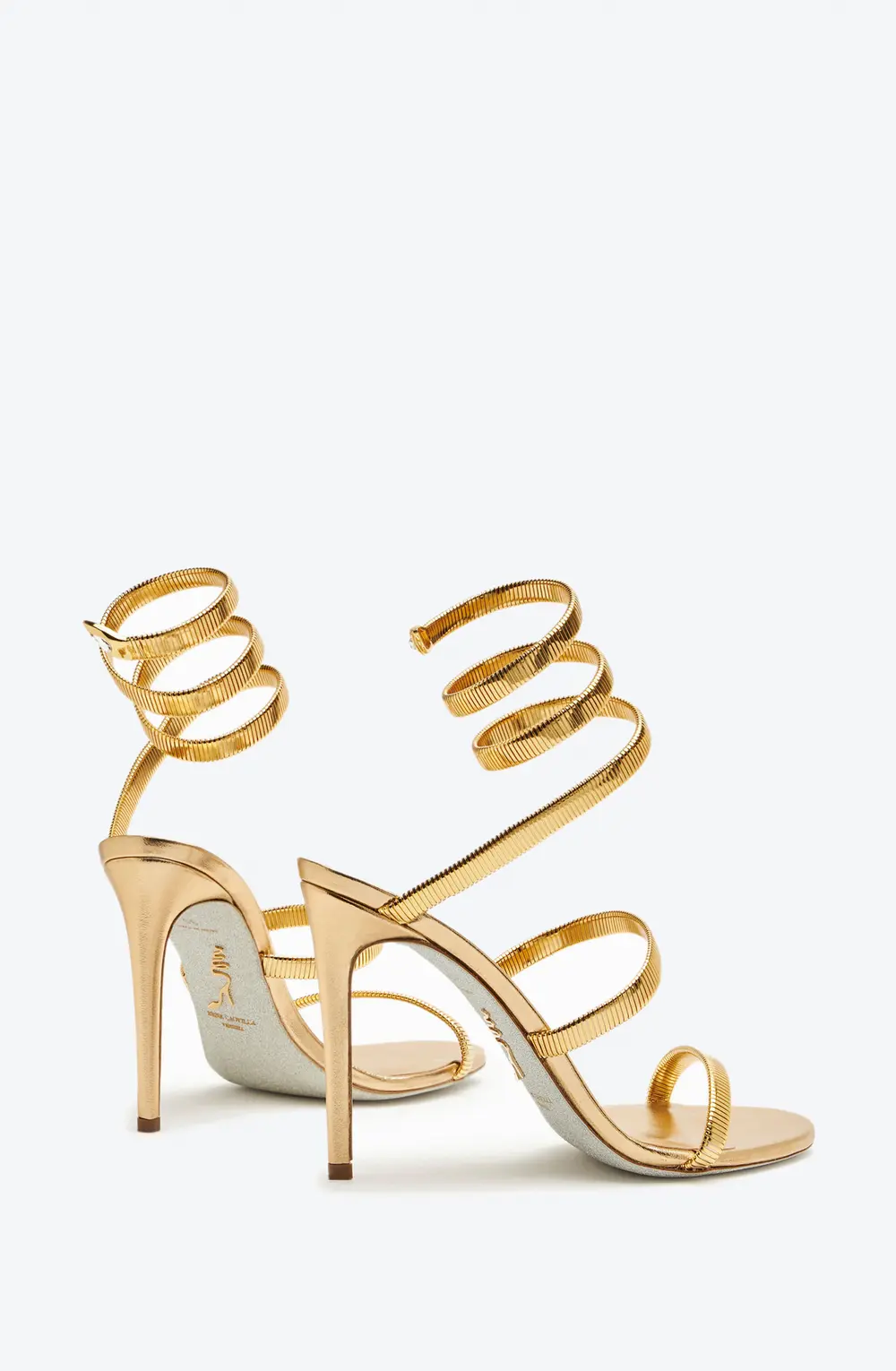 Rene Caovilla JUNIPER METAL GOLD SANDAL 105