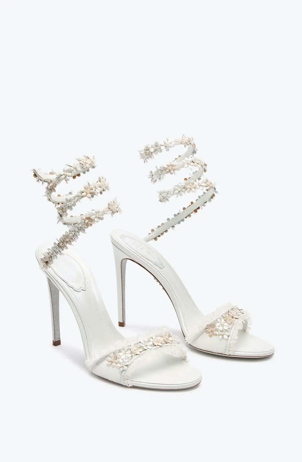 Rene Caovilla BLOOM WHITE SANDAL 105