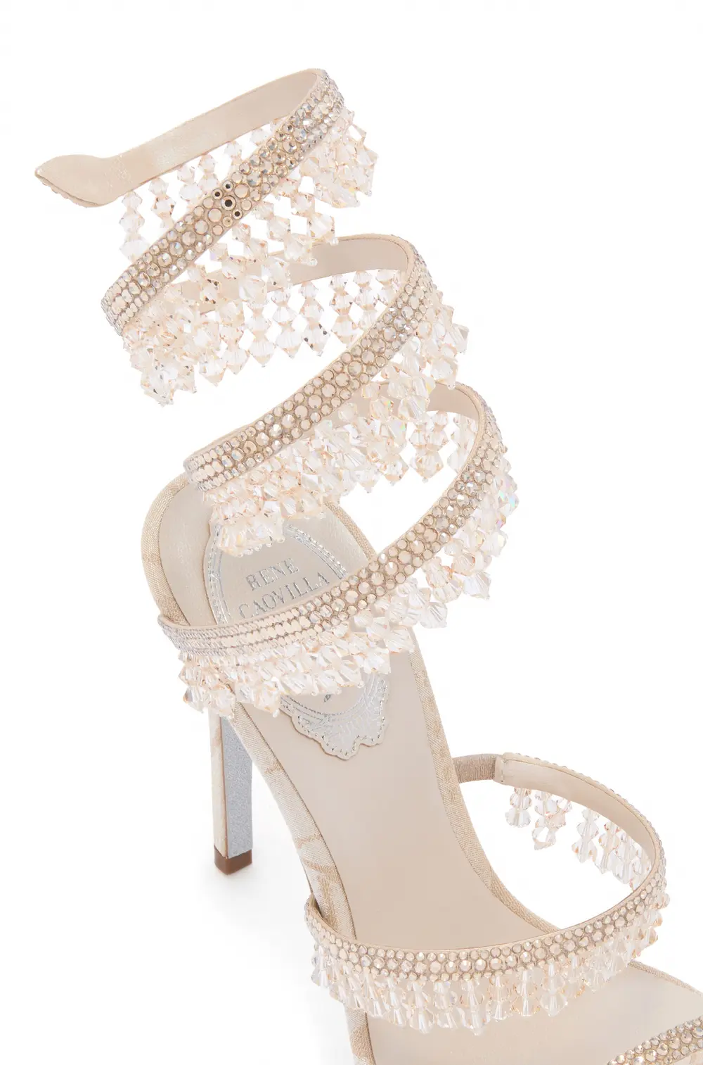 Rene Caovilla CHANDELIER SANDAL IN SAND DAMASK 105
