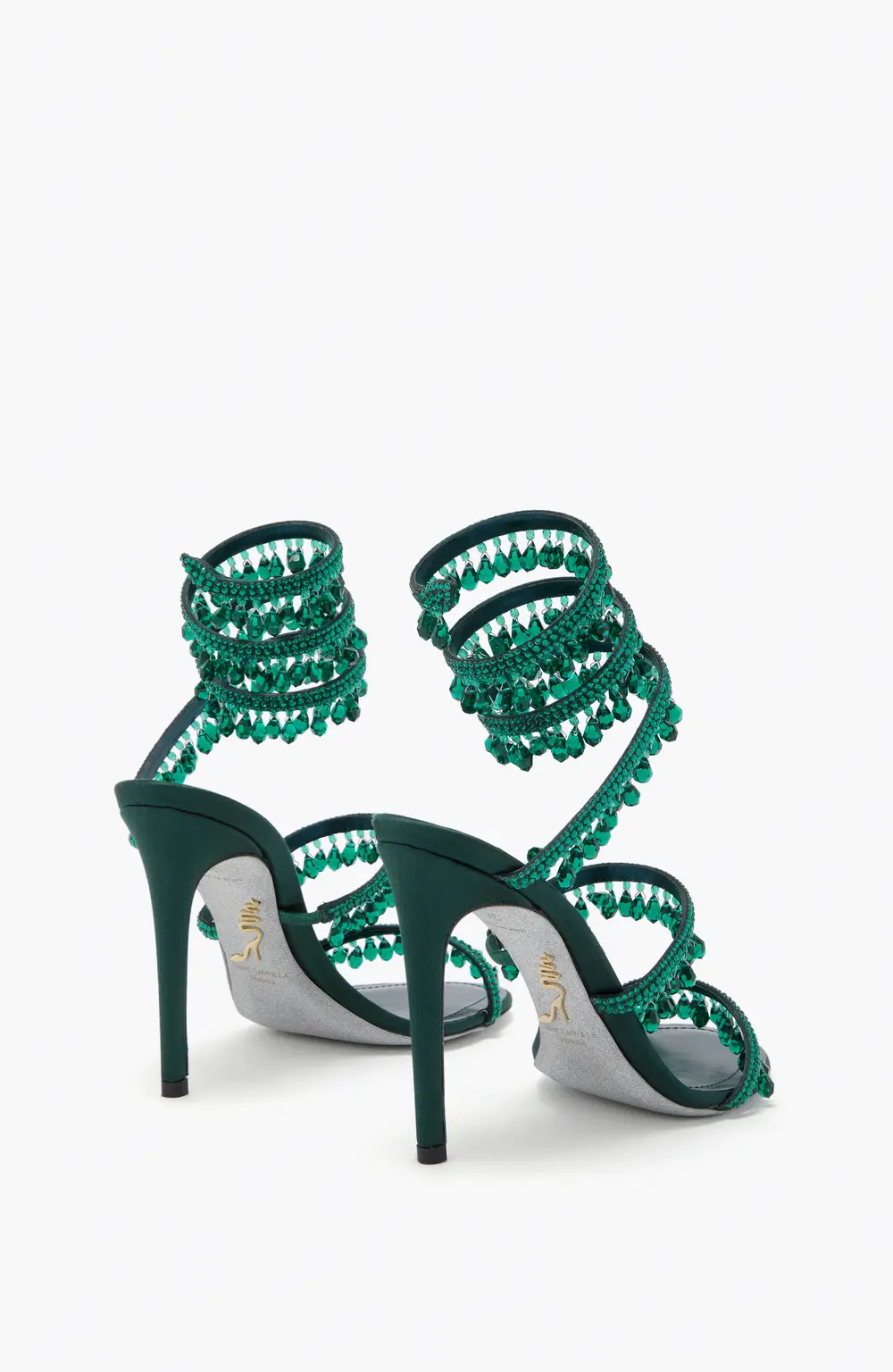 Rene Caovilla CHANDELIER EMERALD GREEN SANDAL 105