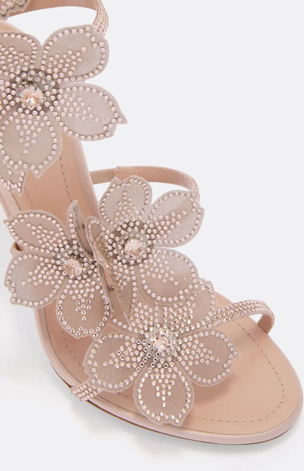 Rene Caovilla PEACH FLOWER BLUSH PINK SANDAL 105
