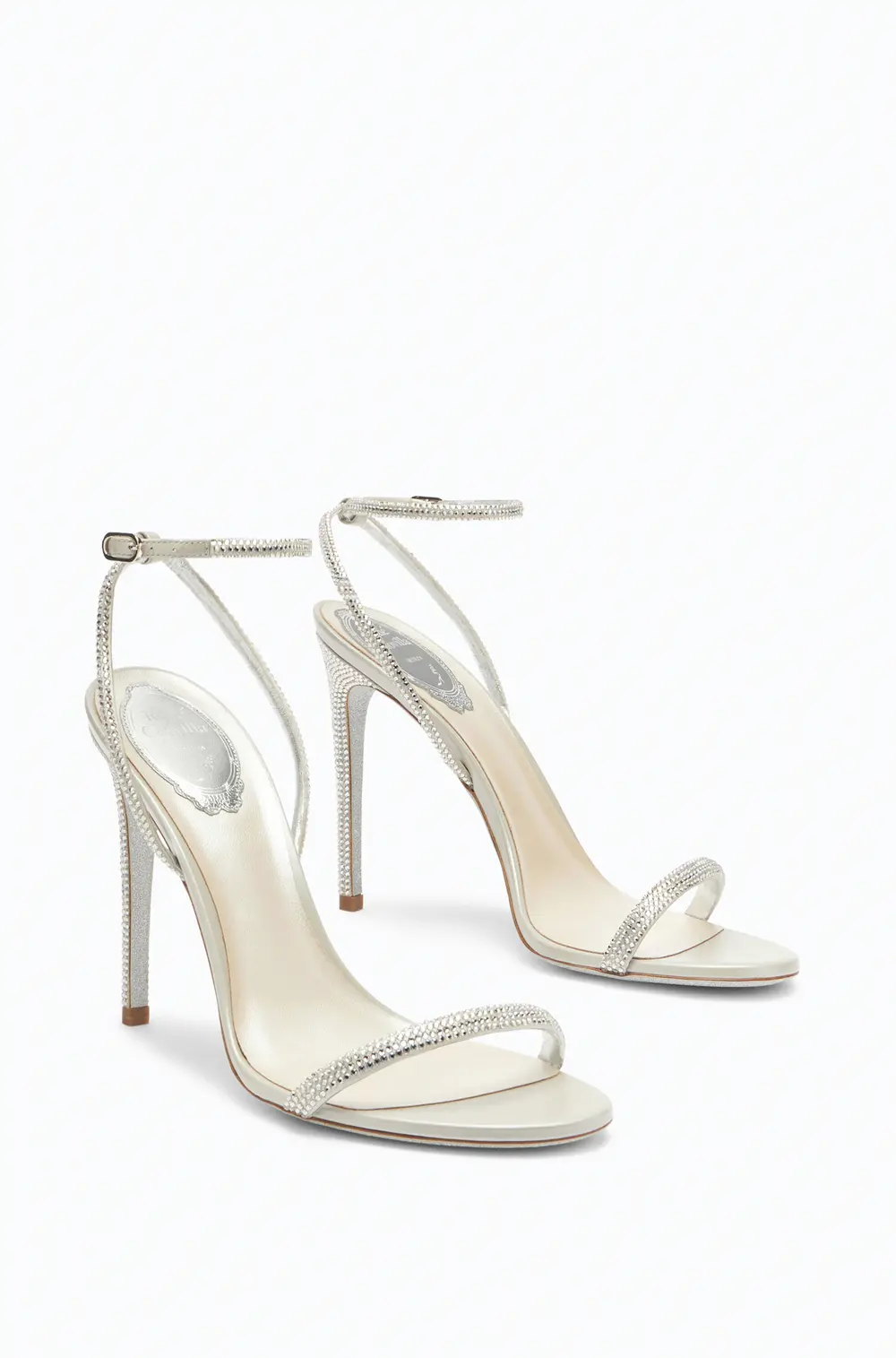Rene Caovilla Ellabrita Pearl Grey Sandal 105