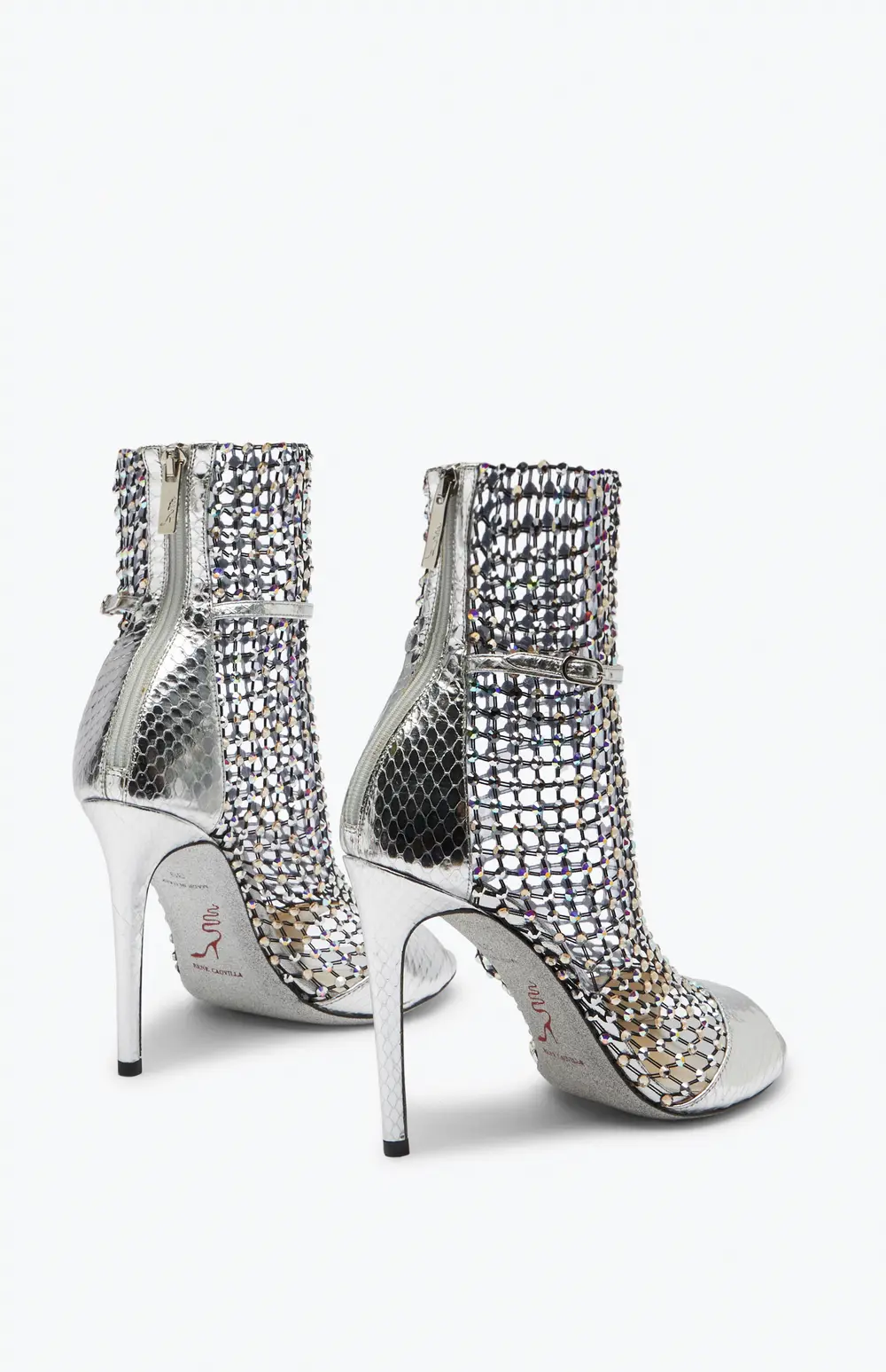 Rene Caovilla Galaxia Silver Sandal 105