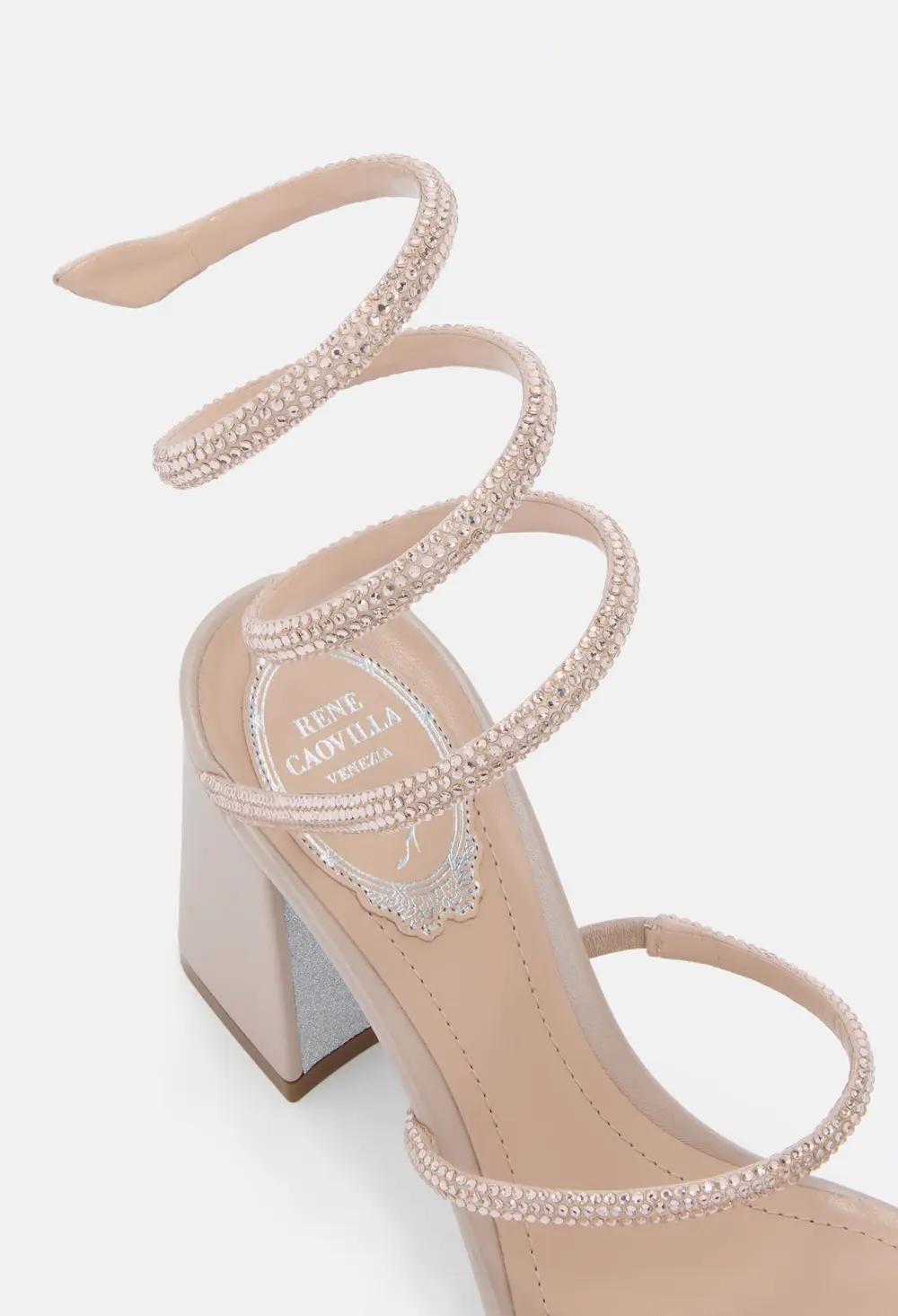 Rene Caovilla CLEO BLUSH PINK SANDAL 80