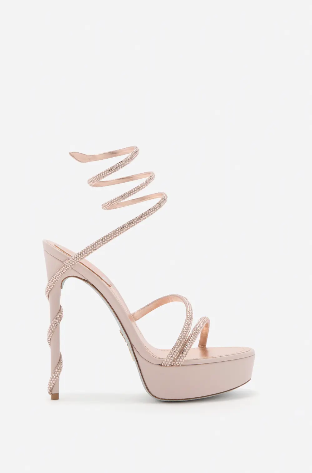 Rene Caovilla MARGOT BLUSH PINK PLATFORM SANDAL 130