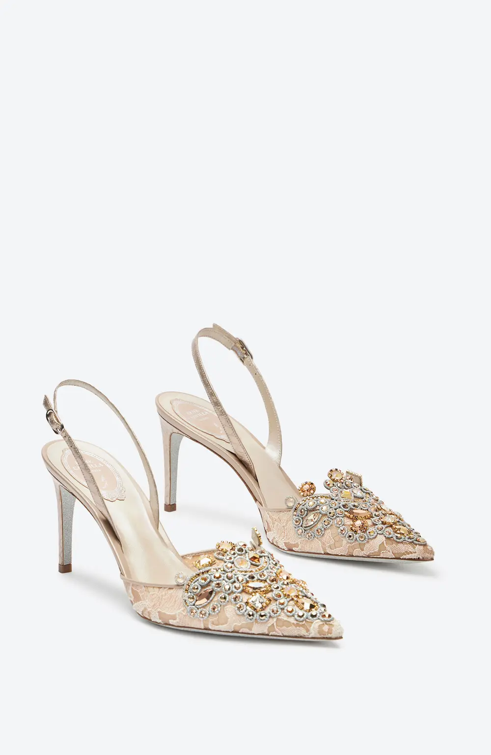 Rene Caovilla VENEZIANA CHAMPAGNE SLINGBACK 80