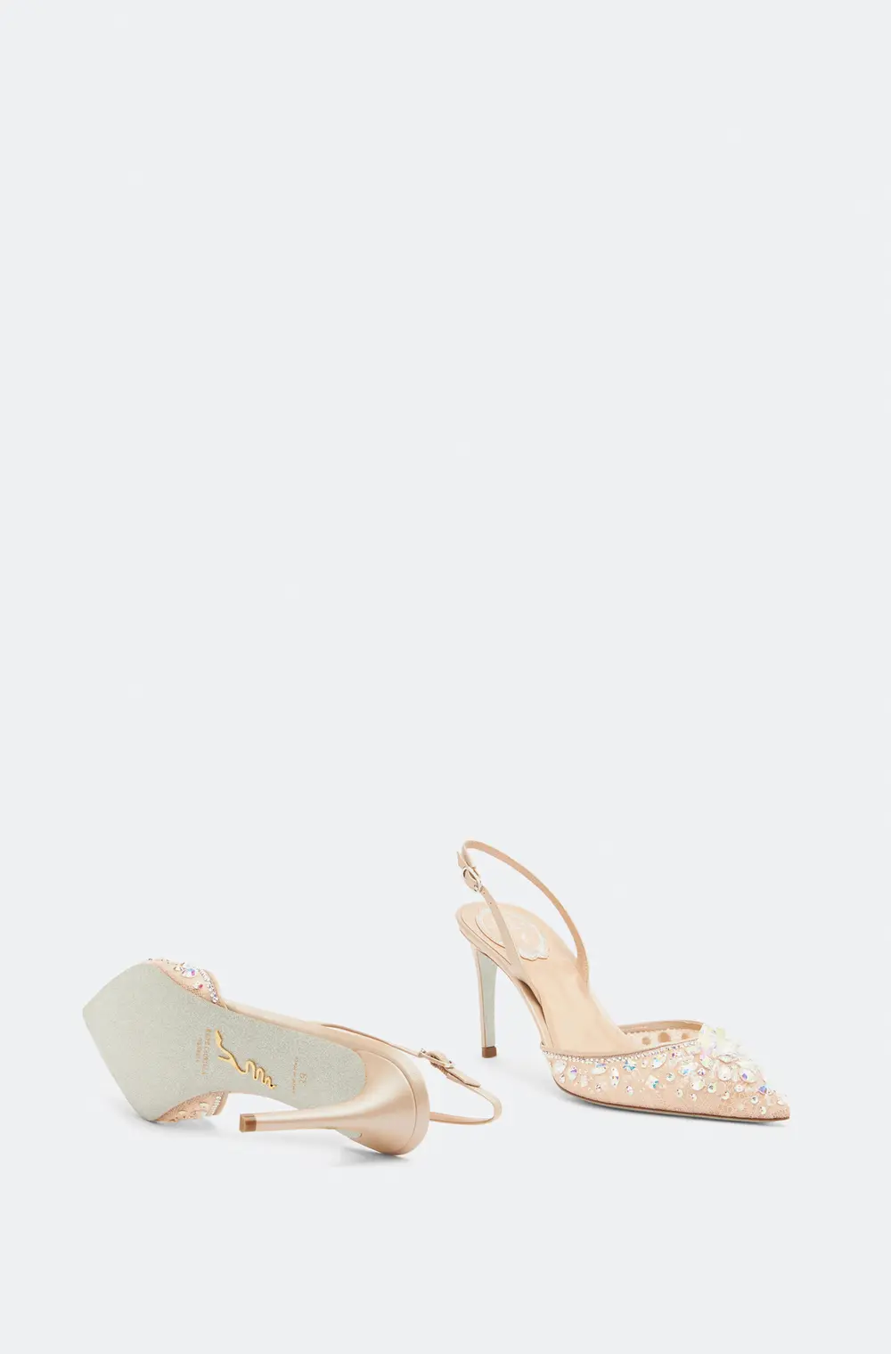 Rene Caovilla Cinderella Nude Slingback 80