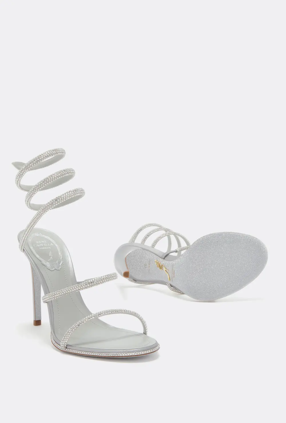 Rene Caovilla CLEO SILVER SANDAL 105