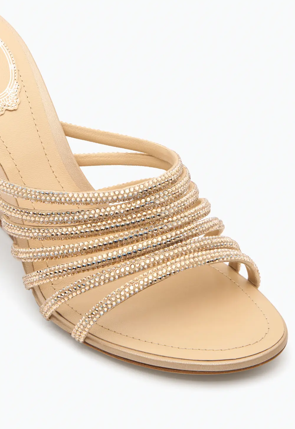 Rene Caovilla FULL TRIM POWDER PINK MULE 80