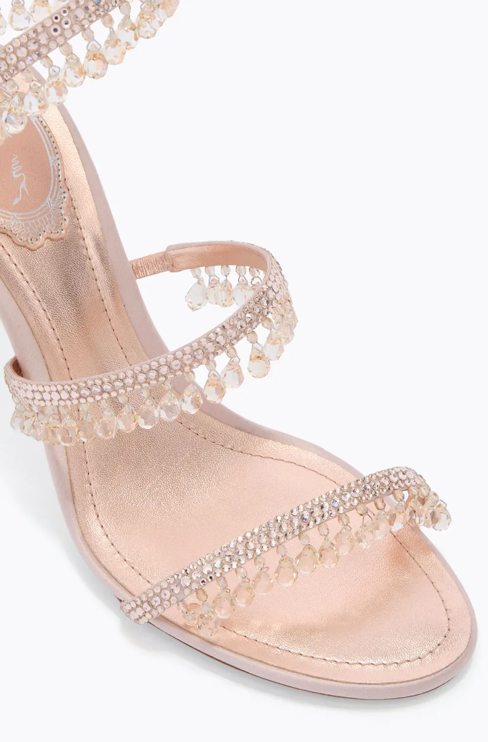 Rene Caovilla CHANDELIER LIGHT PINK SANDAL 80