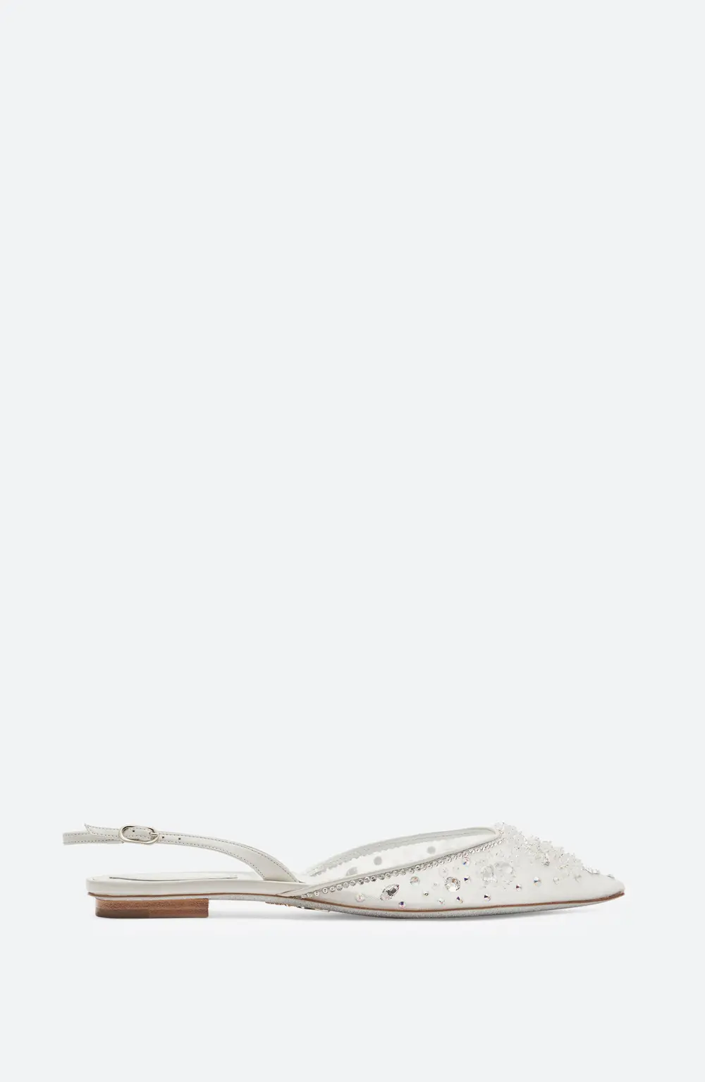 Rene Caovilla Cinderella White Slingback 10