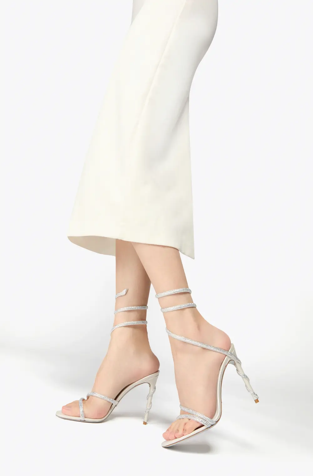 Rene Caovilla MARGOT SILVER SANDAL 105