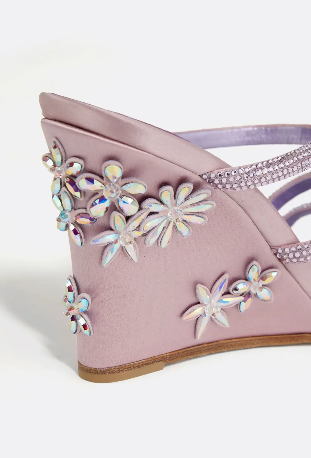 Rene Caovilla EVA LILAC WEDGE SANDAL 80