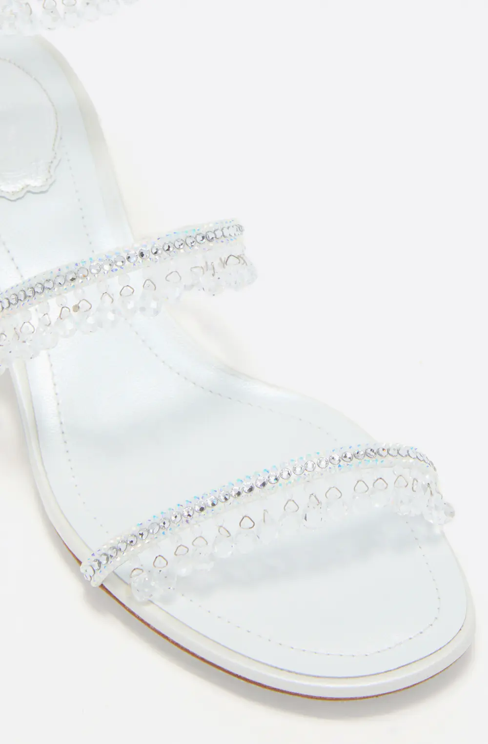 Rene Caovilla CHANDELIER WHITE SANDAL 40