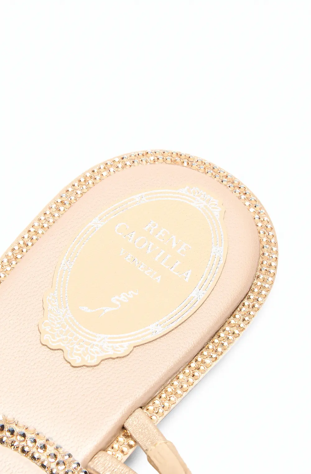 Rene Caovilla BRAID NUDE FLAT SANDAL 10