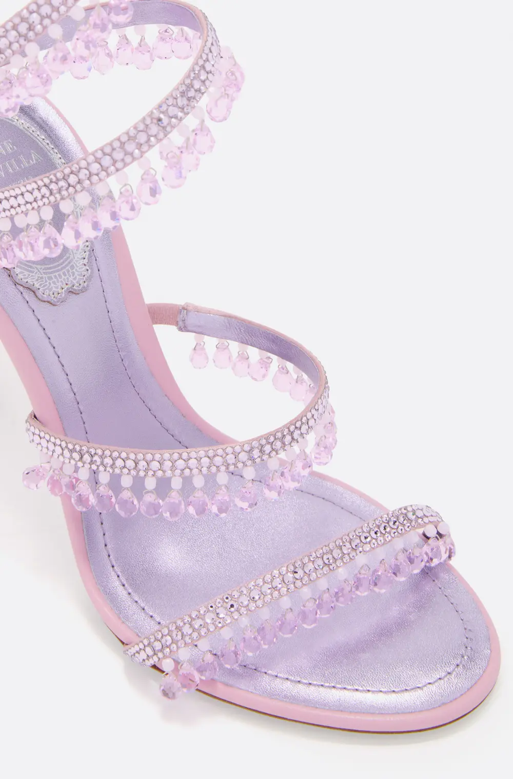 Rene Caovilla CHANDELIER METALLIC LILAC SANDAL 105
