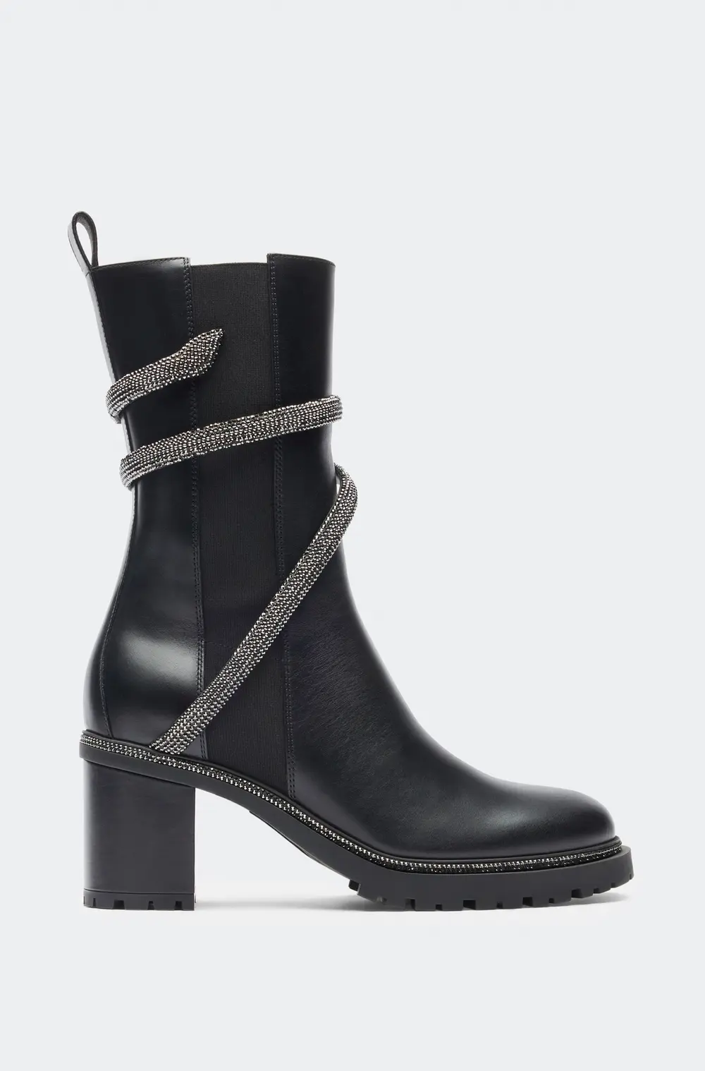 Rene Caovilla Cleo Crystal Black Bootie 60