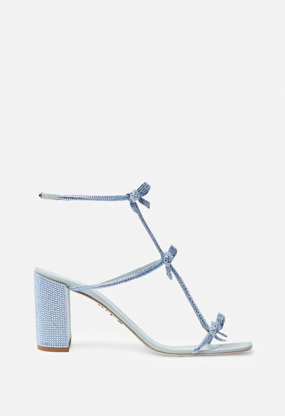 Rene Caovilla Caterina Crystal Powder Blue Sandal 80