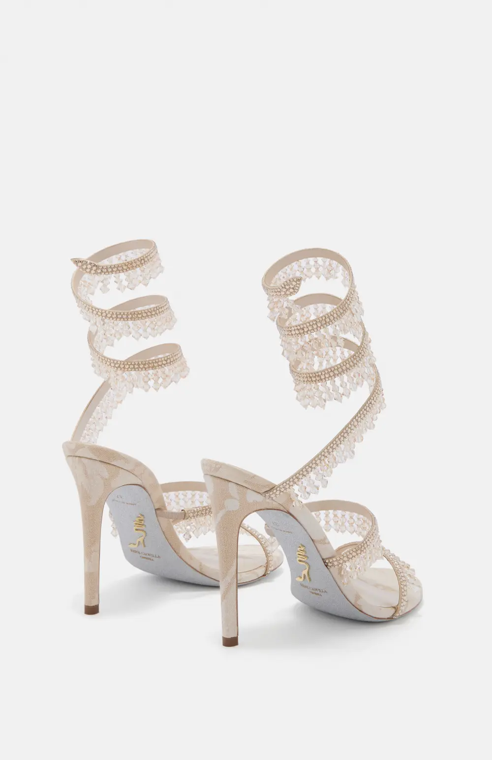 Rene Caovilla CHANDELIER SANDAL IN SAND DAMASK 105