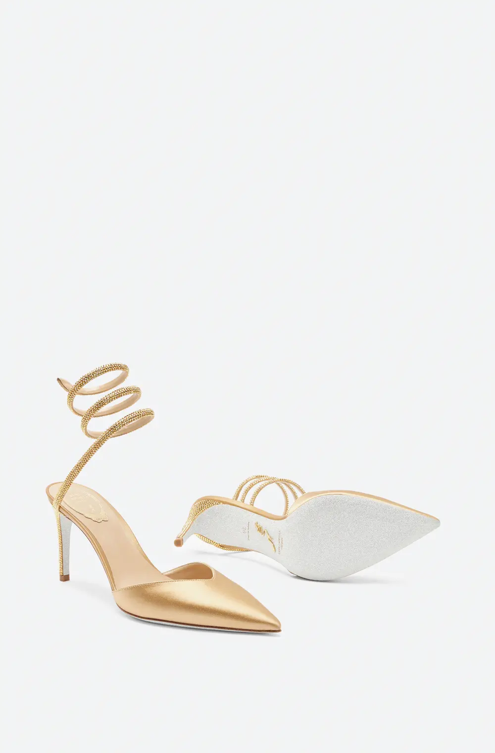 Rene Caovilla Cleo Champagne Pump 80
